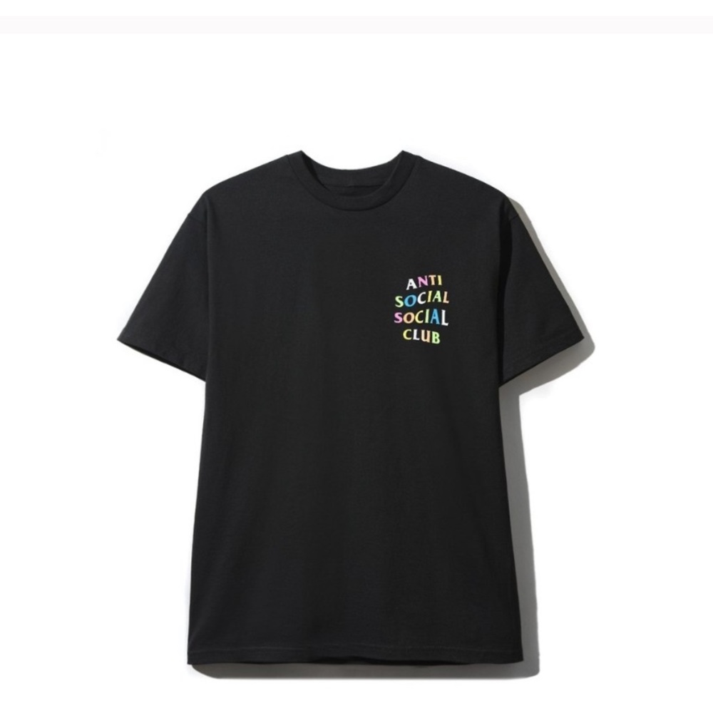 anti social social club rainbow t shirt